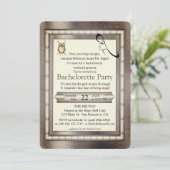 Invitation Métal Or, Argent - Bachelorette en laiton (Debout devant)