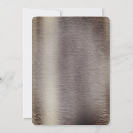 Invitation Métal Or, Argent - Bachelorette en laiton (Dos)