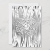 Invitation Metal Silver Look Winter Wonderland Fête (Dos)