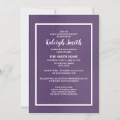 Invitation Metallic Purple and Silver Photo Graduation Party (Dos)