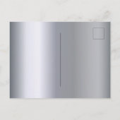 Invitation métallique avec notes de musique argent (Dos)