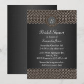 Invitation métallique de Fête de la mariée de (Devant / Derrière)