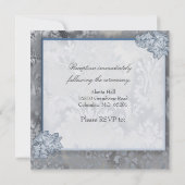 Invitation métallique d'or de Tour Eiffel (Dos)