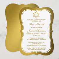 Métallurgique Or Juif Étoile De David Bat mitzvah