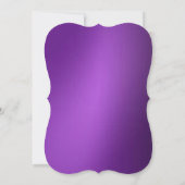 Invitation Métallurgique Violet Juif Étoile De David Bat mitz (Dos)