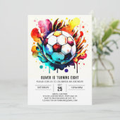 Invitation Mete But Football en ligne Anniversaire (Debout devant)