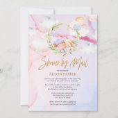 Invitation Mete Woodland Fox Pink Sky Baby shower par courrie (Devant)