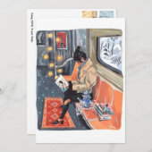 Invitation Métro dans l'invitation de style (Devant / Derrière)