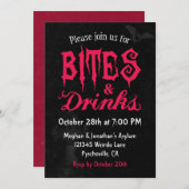 Invitation Mets et boissons (Devant / Derrière)