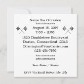 Invitation Mettez vos moteurs en marche (Dos)