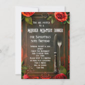 Invitation Meurtre Mystère Dîner Social ou fête d'anniversair (Devant)