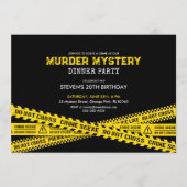 Invitation Meurtre Mystère fête d'anniversaire avec cassettes (Devant)