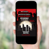 Invitation Meurtre sanglant dans la soirée mystère de meurtre