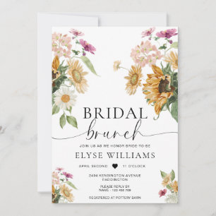 Invitation Mews Sunflower Automne Bridal Brunch