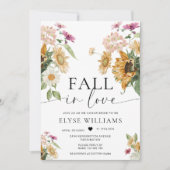 Invitation Mews Tournesol Chute En Amour Fête des mariées Aut (Devant)