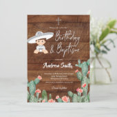 Invitation Mexicain Argent Charro Anniversaire et Baptême gar (Debout devant)