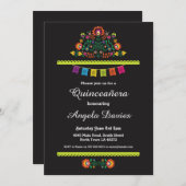 Invitation mexicain de fête d'anniversaire de (Devant / Derrière)