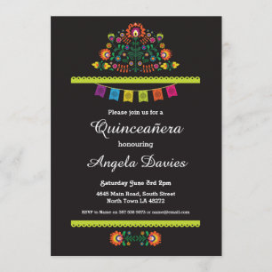 Invitation mexicain de fête d'anniversaire de