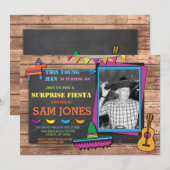 Invitation mexicain de partie de photo du Mexique (Devant / Derrière)