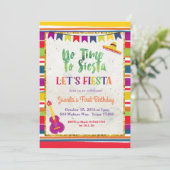 Invitation Mexicain d'invitation d'anniversaire de fiesta (Debout devant)
