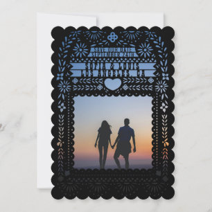 Invitation Mexicain Fantail Doves Papel Picado Enregistrer la