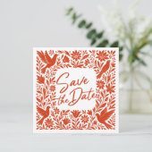 Invitation Mexicain Otomí Tenango Talavera Save the Date (Debout devant)