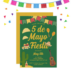 Invitation mexicaine 5 de Mayo Fiesta