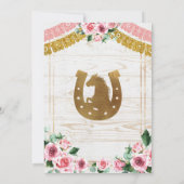 Invitation Mexicaine Charra Rose Quinceanera Ouest (Dos)