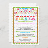 Invitation mexicaine de faire-part de mariage de (Devant / Derrière)