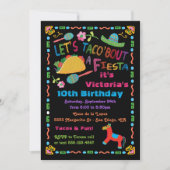 Invitation mexicaine de fête d'anniversaire de (Devant)