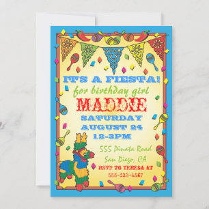 Invitation mexicaine de fête d'anniversaire de