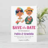 Invitation mexicaine enregistrer la date (Debout devant)