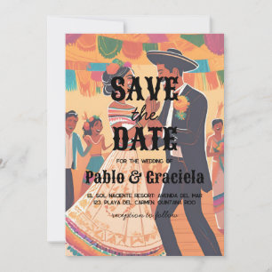 Invitation mexicaine enregistrer la date