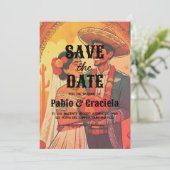 Invitation mexicaine enregistrer la date (Debout devant)