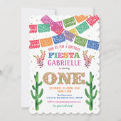 Invitation Mexicaine, Fête Anniversaire, Fille Anniversaire (Devant)