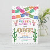 Invitation Mexicaine, Fête Anniversaire, Fille Anniversaire (Debout devant)