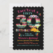 Invitation Mexicaine Fiesta Dirty 30 Papel Picado Birthday In (Devant)