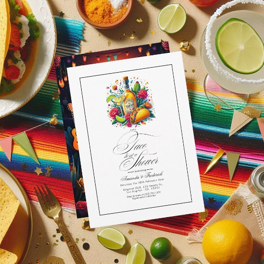 Invitation Mexicaine Fiesta Fun Tacos & Tequila Couple Douche
