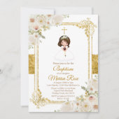 Invitation Mexicaine Fiesta Girl Baptême Christening (Devant)