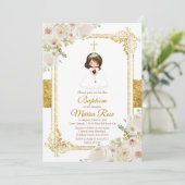 Invitation Mexicaine Fiesta Girl Baptême Christening (Debout devant)
