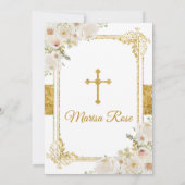 Invitation Mexicaine Fiesta Girl Baptême Christening (Dos)