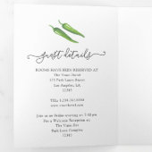 Invitation mexicaine Fiesta Taco à trois volets (Intérieur en premier)