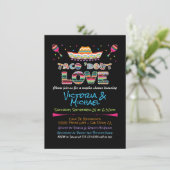 Invitation mexicaine Fiesta taco bout love couples douche Inv (Debout devant)