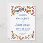 INVITATION MEXICAINE OTOMI COLORÉE (Devant)