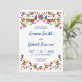 INVITATION MEXICAINE OTOMI COLORÉE (Debout devant)