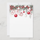 Invitation Mexicaine Posada Navideña Festive Rouge Ornements (Dos)