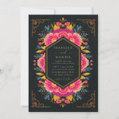 Invitation Mexicaine Rancho Bold Fleurs rustiques Mariage de  (Devant)