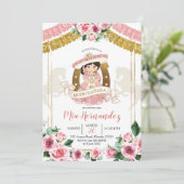 Invitation mexicaine Rose Charra 15e anniversaire (Debout devant)