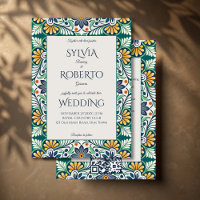Mexicaine Talavera Azulejo mariage élégant avec RS