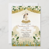 Invitation Mexicaine Troisième anniversaire Floral Blanc (Devant)